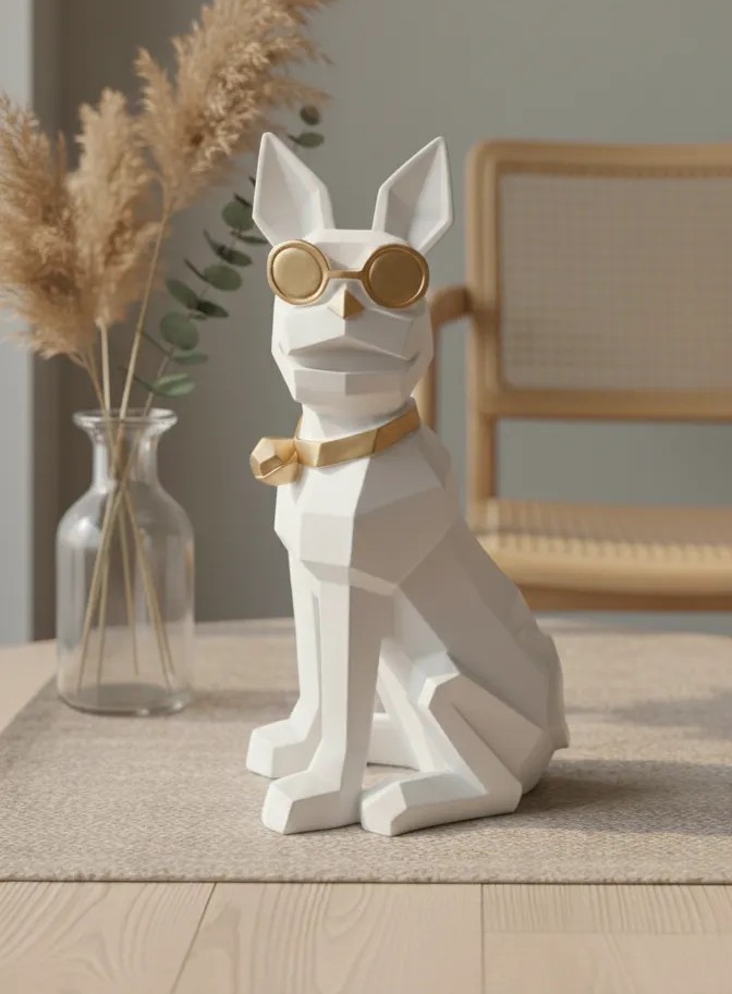 Dog Polyresin Statue